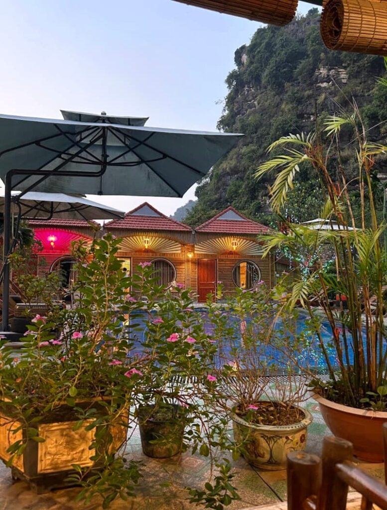 Trang An Mountain House Homestay view of the pool in Ninh Binh, Vietnam
