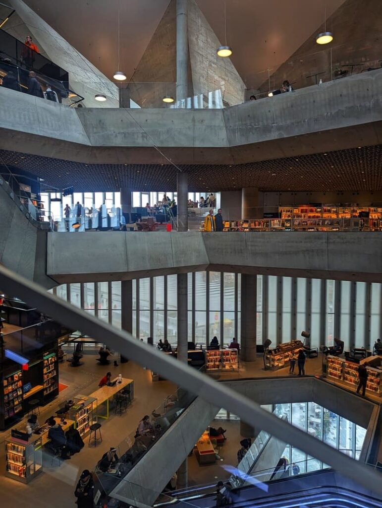 Inside the Oslo Public Library in Norway.