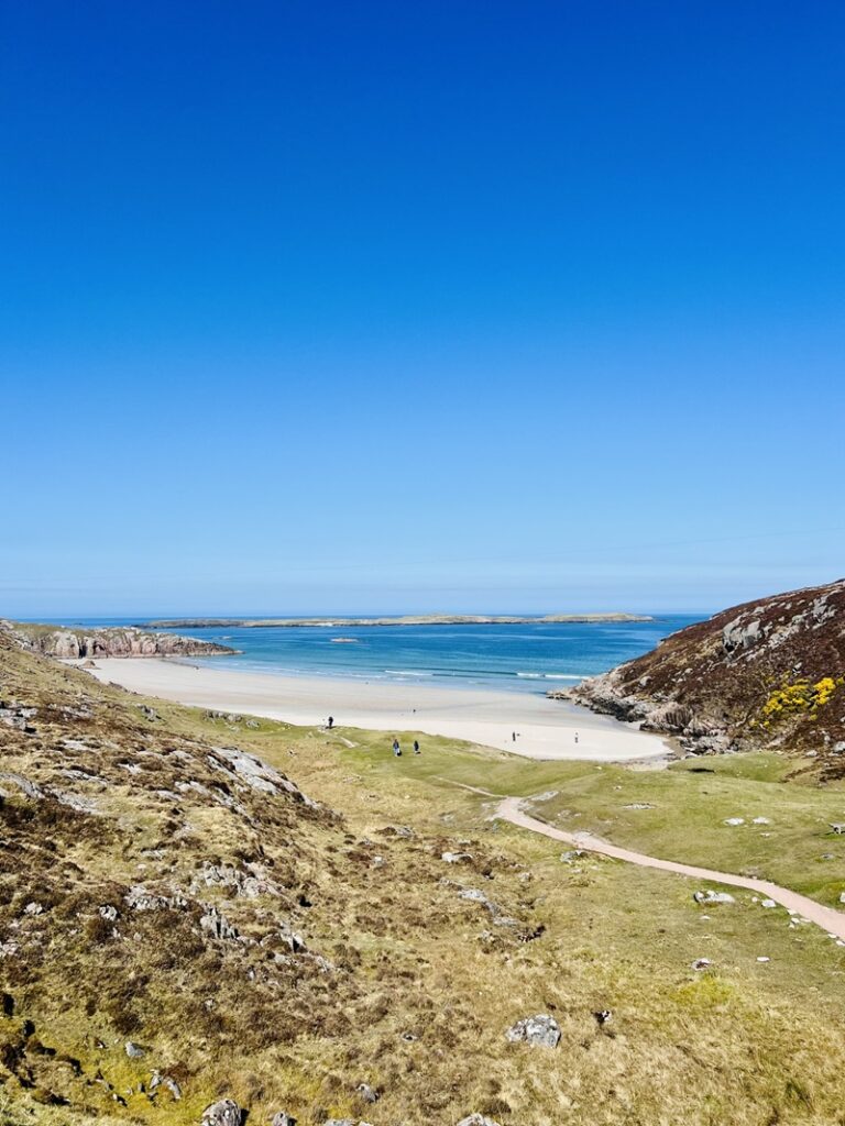 View of Ceannabeinne beach, Scotland