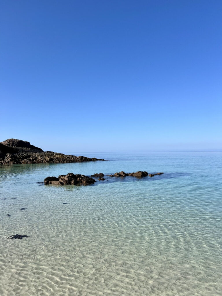 Sea water at Clachtoll beach in Scotland