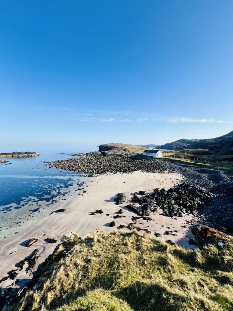 Clashnessie beach views in Scotland