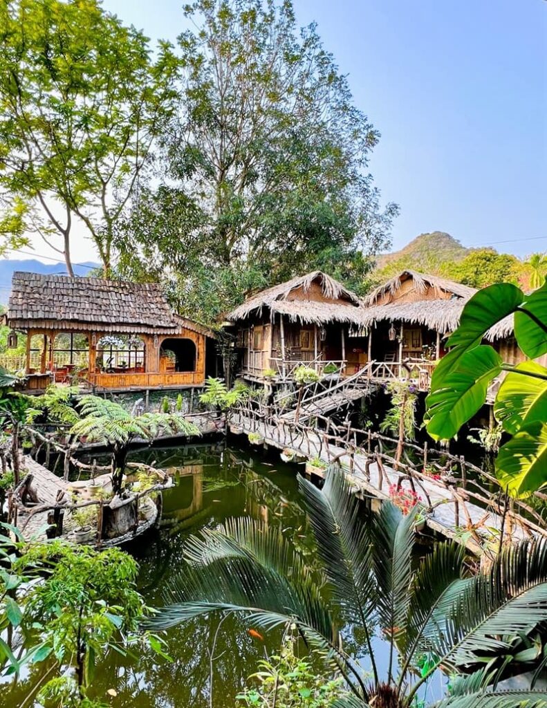 Mai chau countryside homestay rooms view