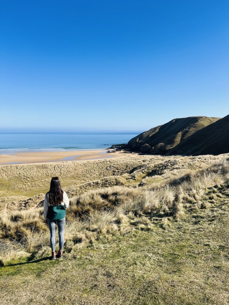 Strathy beach viewpoint from car park