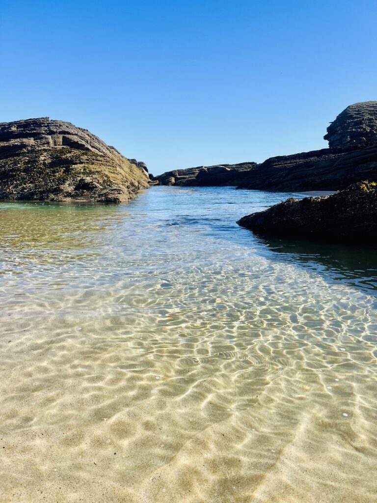 Sea water at Strathy beach, Scotland