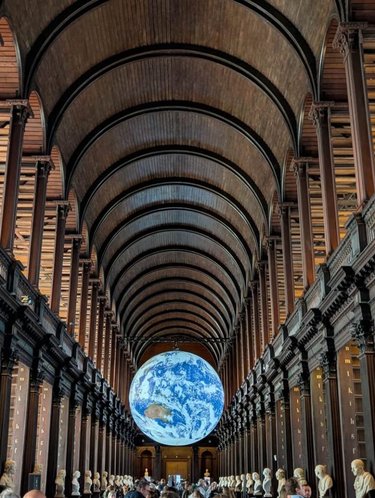 Beautiful floating globe in Trinity College Library, Dublin